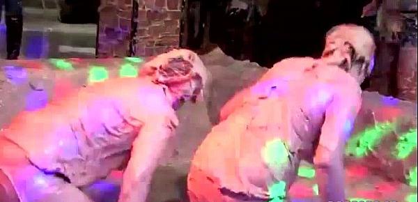  3 Russian ladies getting color creamed